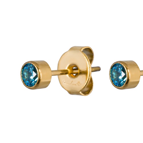 Пусеты Fiore Luna Cubic zirconia Aquamarine, SWE0128 A G фото 3